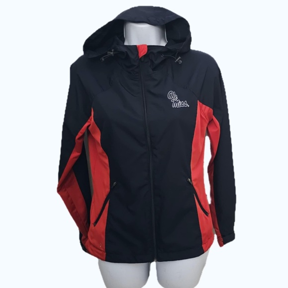 Colosseum Jackets & Blazers - Colosseum Ole Miss Rebels Full-Zip Hooded Windbreaker